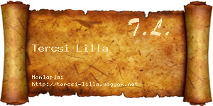 Tercsi Lilla névjegykártya